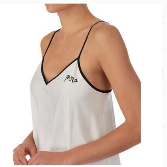 kate spade white bridal wedding Mrs Chemise nightgown pajamas size medium nwot - Picture 4 of 11